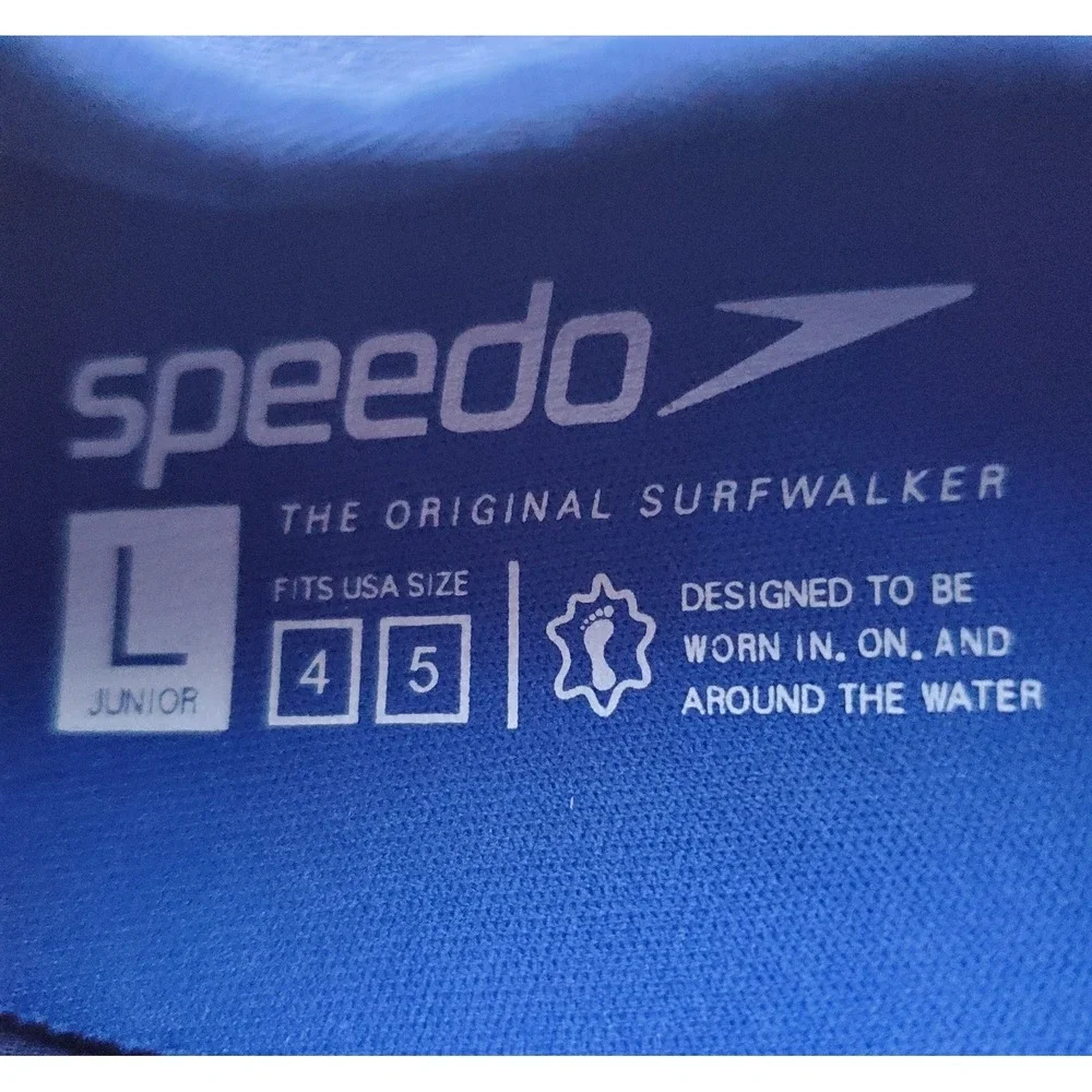 SPEEDO Junior Kids Water Shoes Large 4-5 Surf‎ Walker Pro NEW Blue White Orange